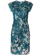 M Missoni Patterned Cap Sleeve Mini Dress - Blue