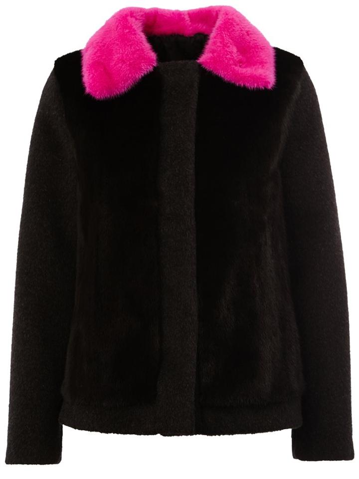 Blancha Fur Jacket, Women's, Size: 42, Black, Mink Fur/nylon/polyurethane/wool