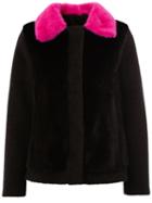 Blancha Fur Jacket, Women's, Size: 42, Black, Mink Fur/nylon/polyurethane/wool
