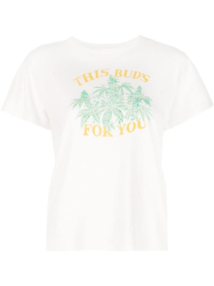 Re/done Graphic Print T-shirt - White