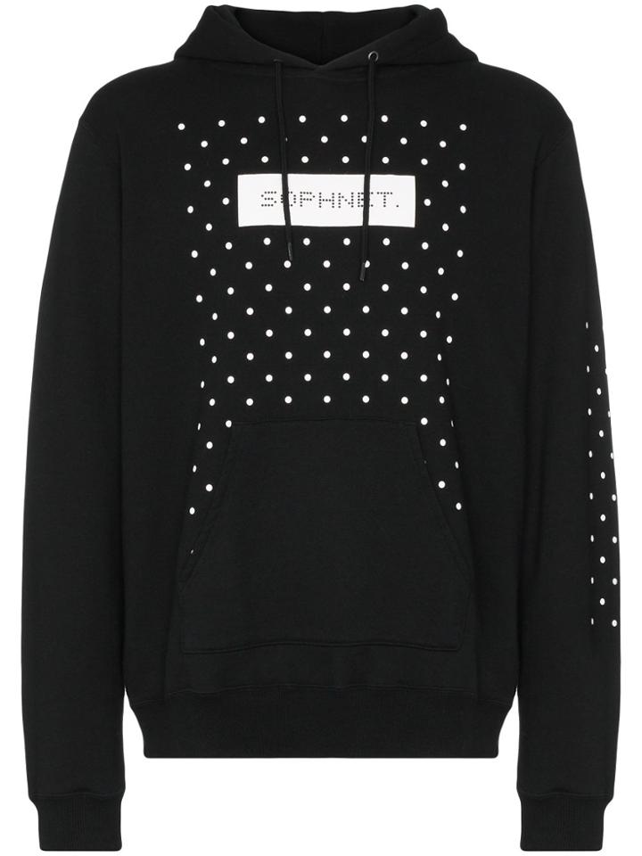 Sophnet. Logo Print Hooded Sweatshirt - Black