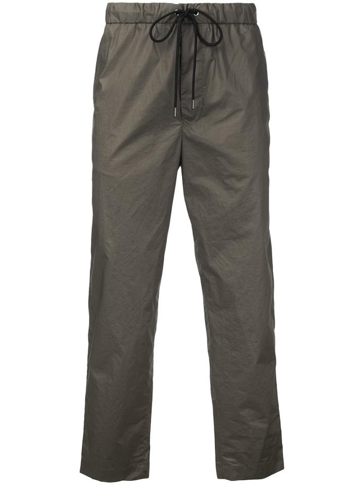 En Route - Drawstring Cropped Trousers - Men - Cotton - 2, Green, Cotton