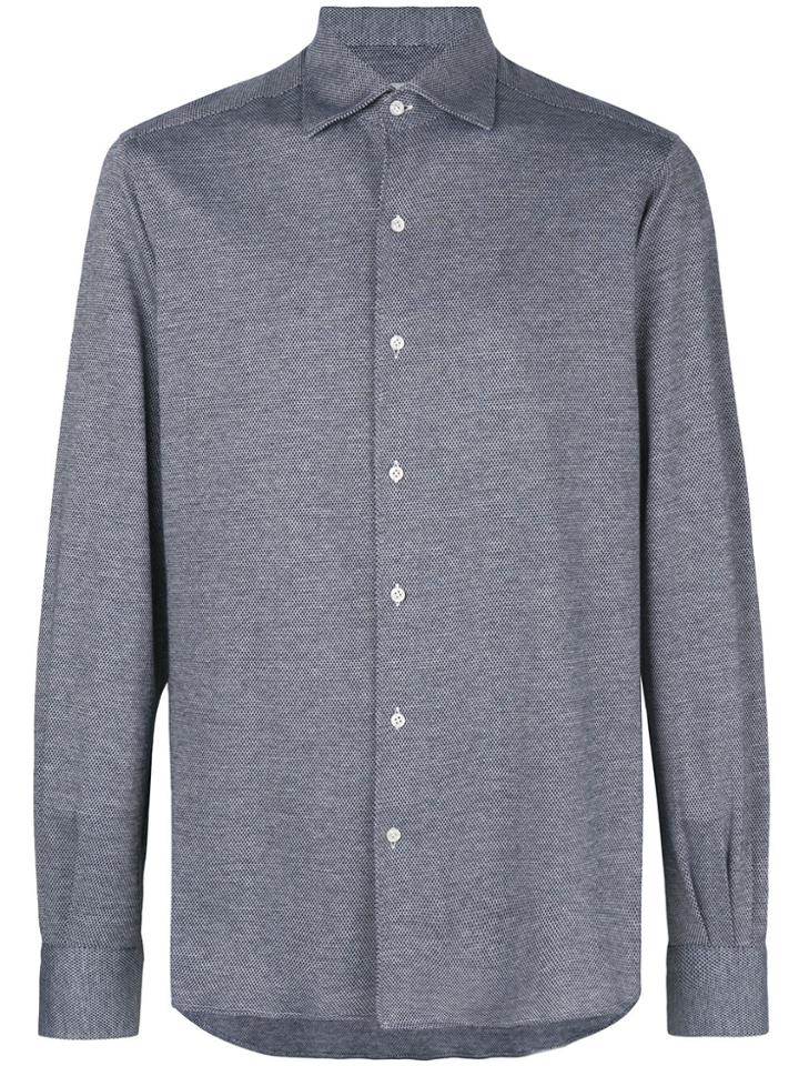 Orian Textured Button Shirt - Blue