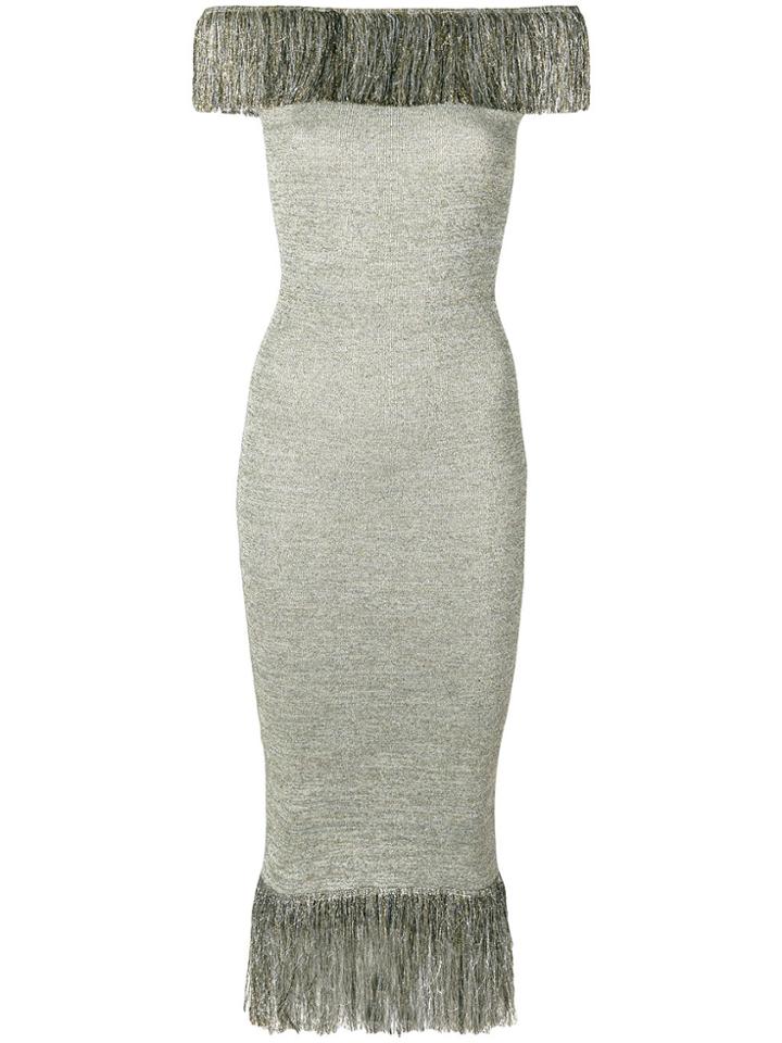 Christopher Kane Metallic Fibre Fringe Dress