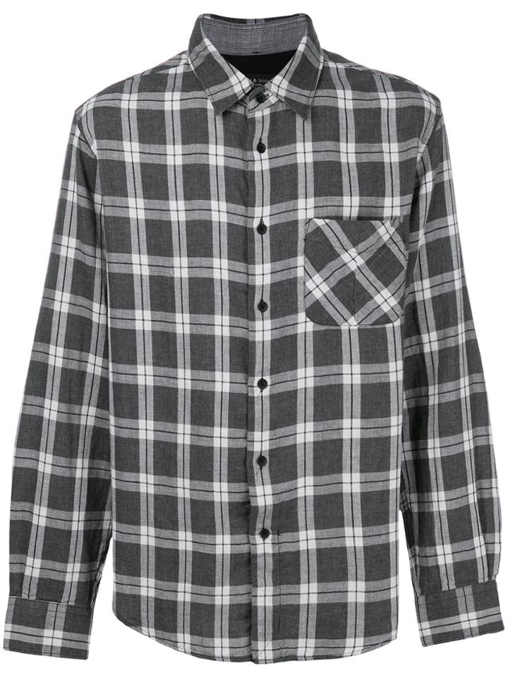 Rag & Bone Checked Shirt - Grey