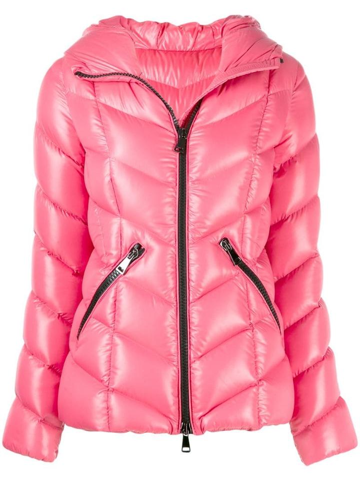 Moncler Zip-up Hooded Jacket - Pink