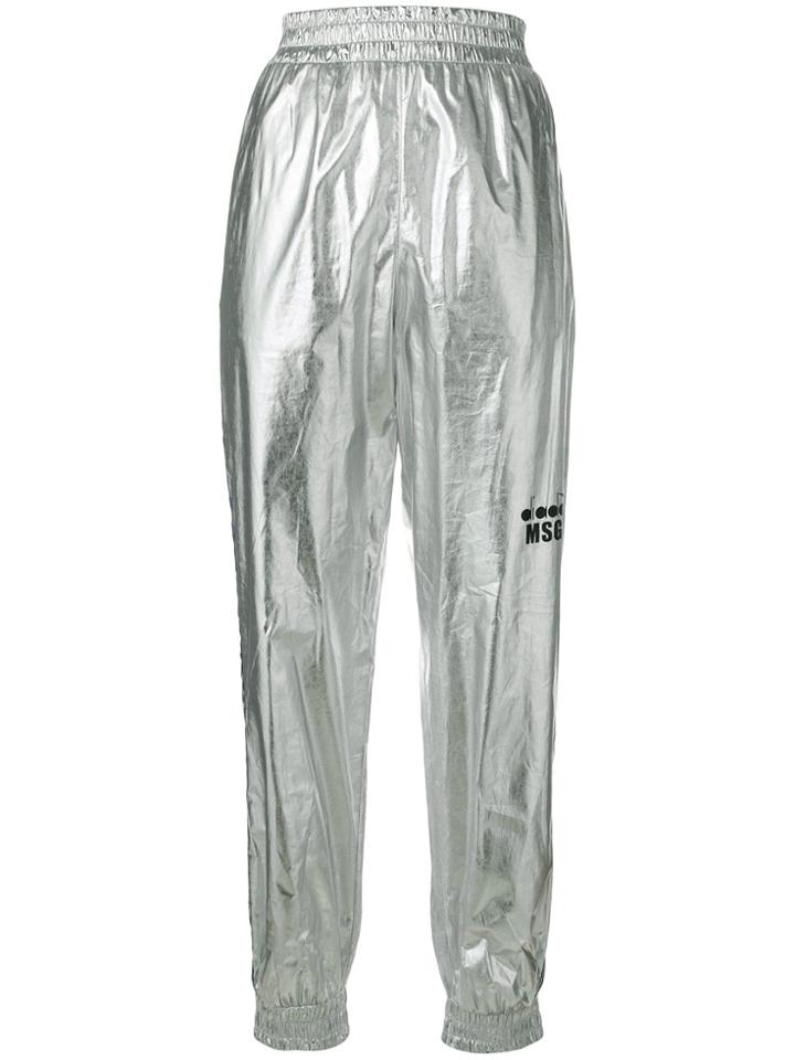 Msgm Msgm X Diadora Metallic Track Trousers