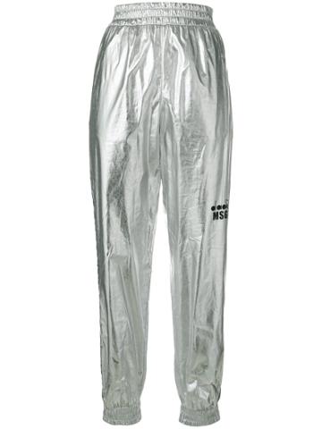 Msgm Msgm X Diadora Metallic Track Trousers