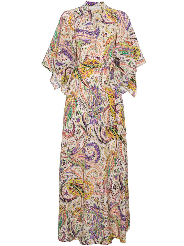 Etro Floral Printed Gown - White
