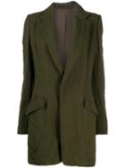 Y's Fitted Single-breasted Coat - Green