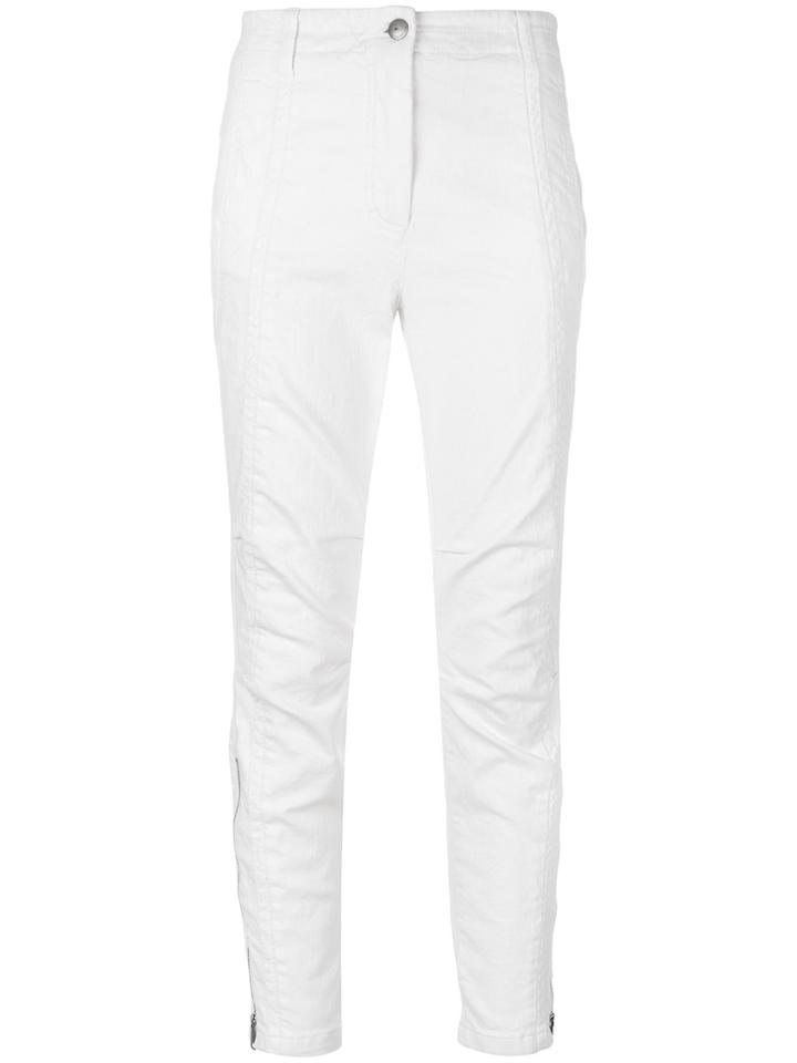 Luisa Cerano High-waist Fitted Jeans - White