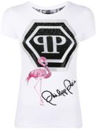 Philipp Plein Flamingo Print T-shirt - White