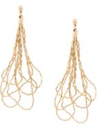 Malaika Raiss Lace Petal Earrings - Gold