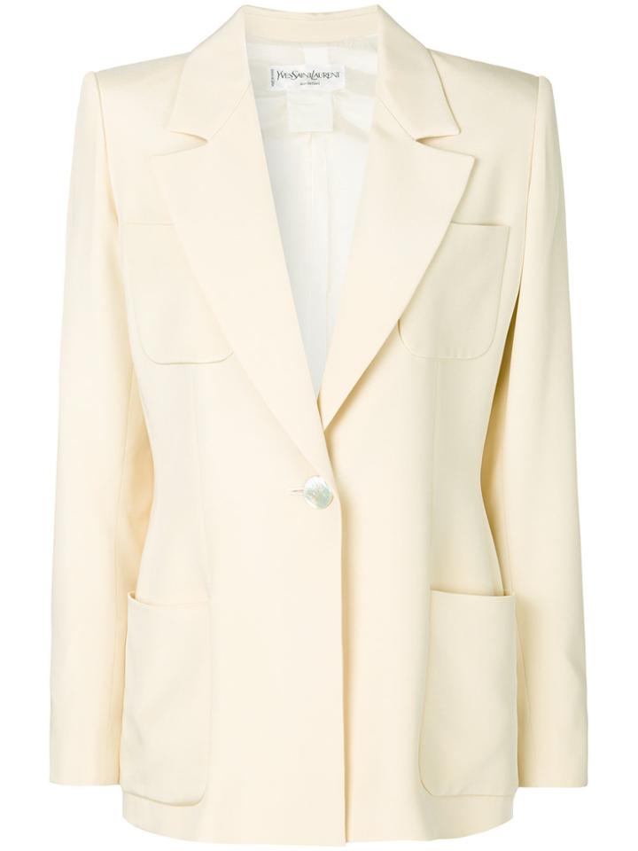 Yves Saint Laurent Vintage Fitted Blazer - Nude & Neutrals