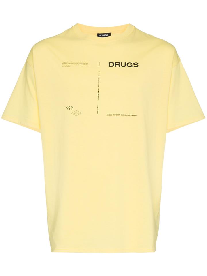 Raf Simons Drugs Crew Neck T-shirt - Yellow & Orange