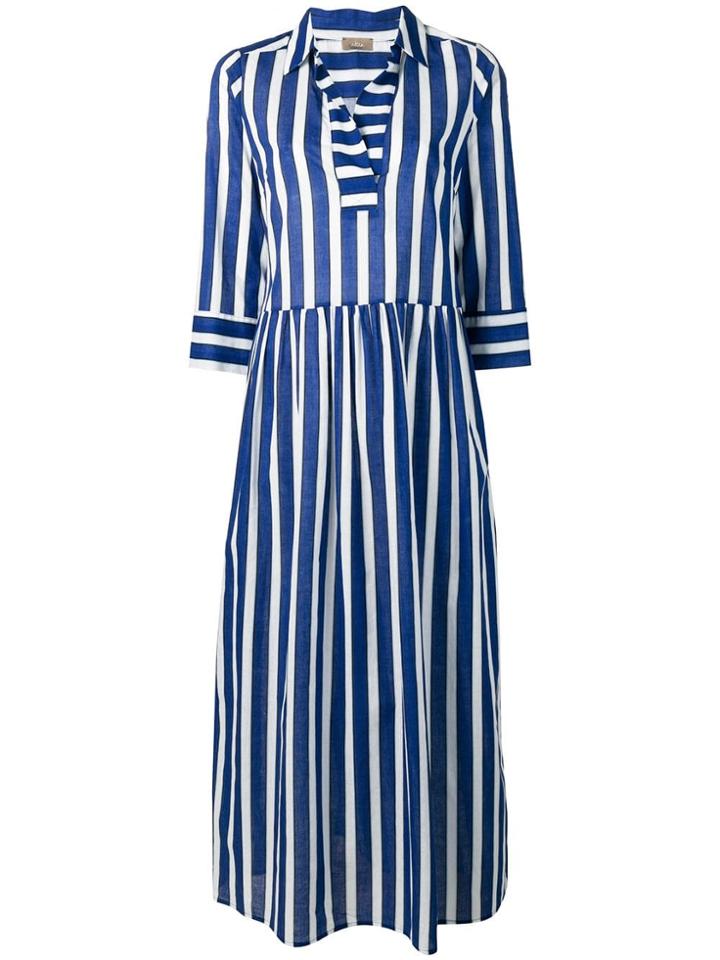 Altea Striped Midi Dress - Blue