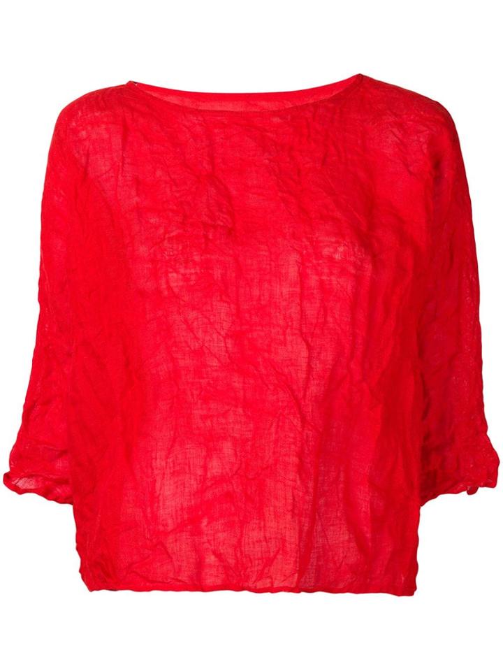 Daniela Gregis Wrinkled Effect Blouse - Red