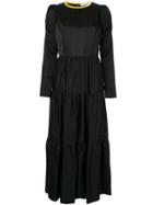 Tu Es Mon Trésor Tiered Maxi Dress - Black