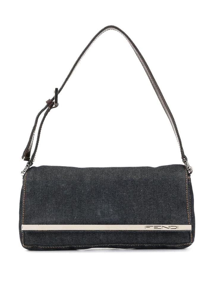Fendi Pre-owned Logos Shoulder Bag - Blue