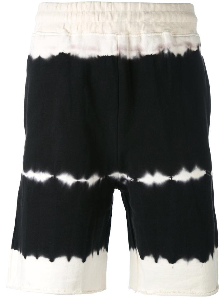 Stussy - Spray Striped Shorts - Men - Cotton - S, Black, Cotton