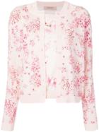 Twin-set Floral Print Cardigan Set - Pink