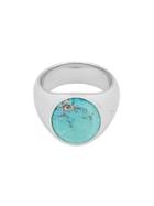 Tom Wood Metallic Opal Sterling Silver Signet Ring