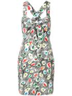 Moschino Printed Halter Neck Dress - White