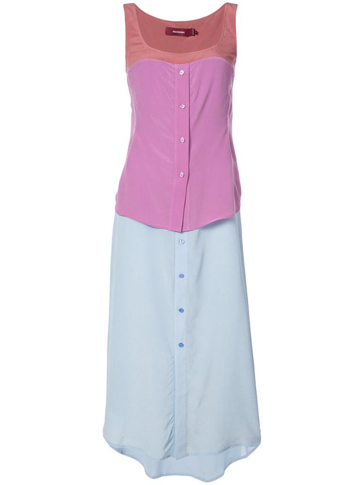 Sies Marjan Colour Block Dress - Pink & Purple
