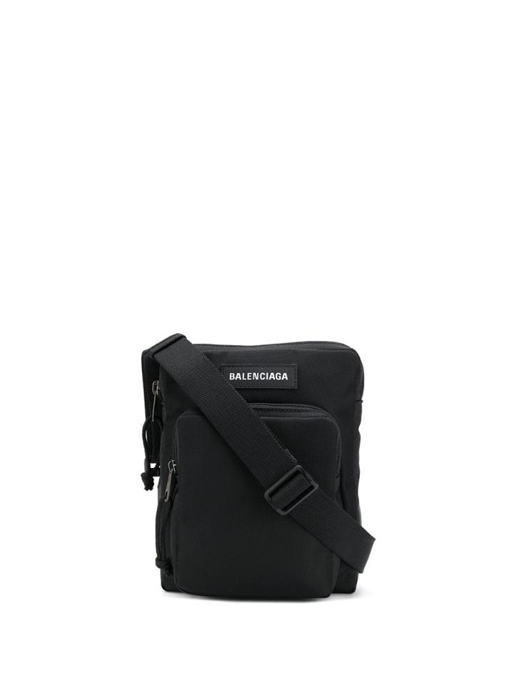 Balenciaga Logo Shoulder Bag - Black