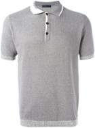 Etro Contrast Collar Polo Shirt, Men's, Size: Xl, Grey, Cotton/cashmere