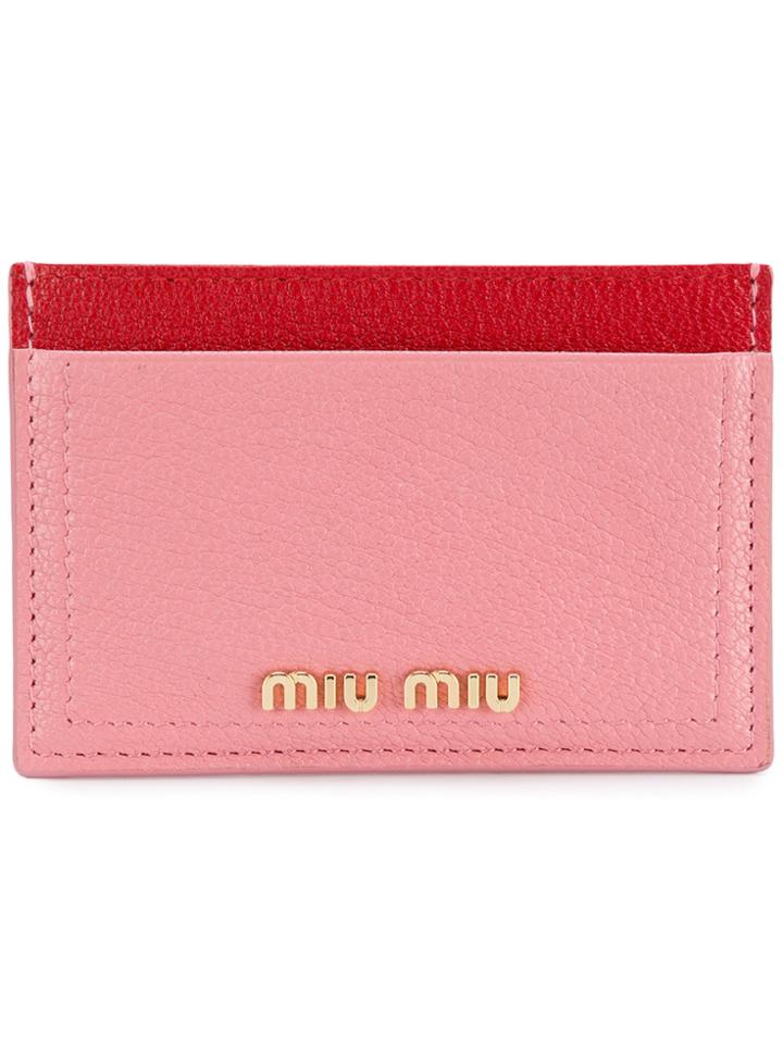 Miu Miu Card Holder - Pink & Purple