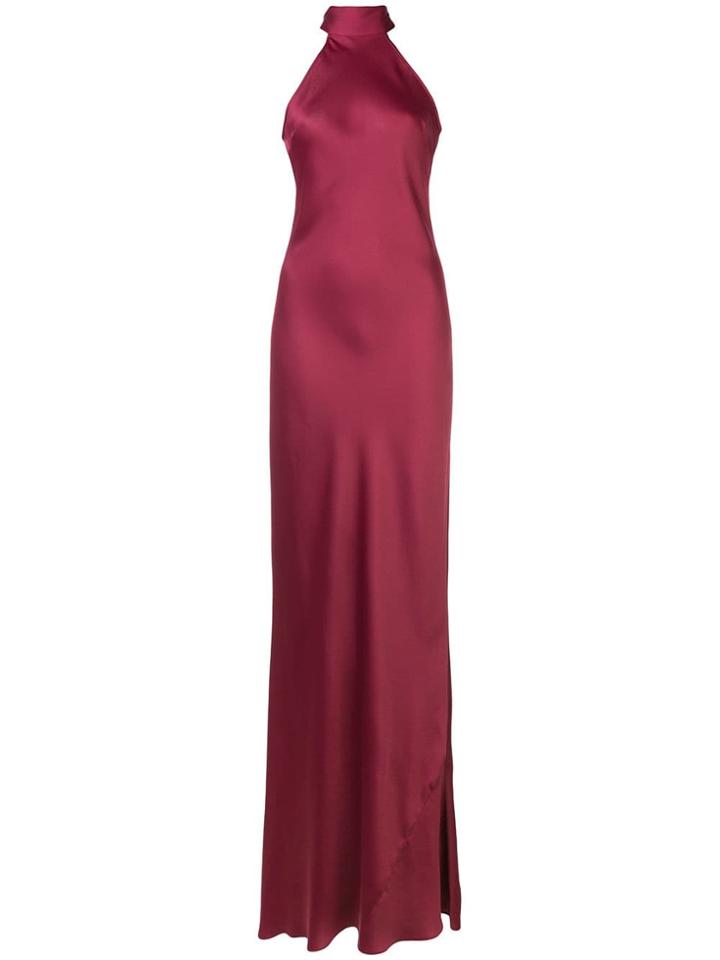 Jay Godfrey Halterneck Evening Dress - Red
