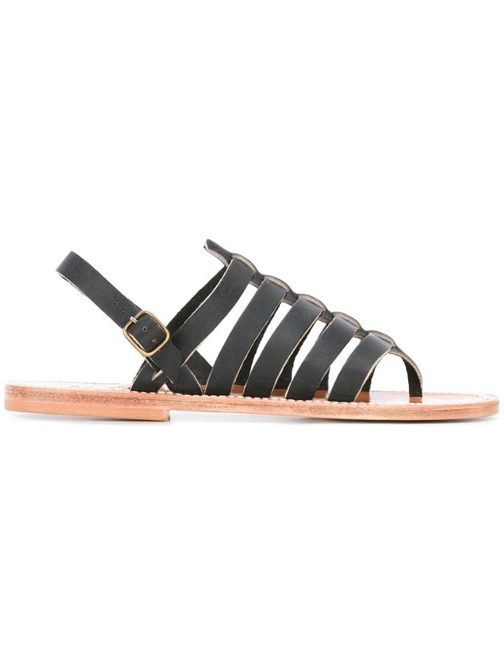 K. Jacques Homer Strappy Sandals - Black