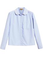 Burberry Lace Trim Collar Shirt - Blue