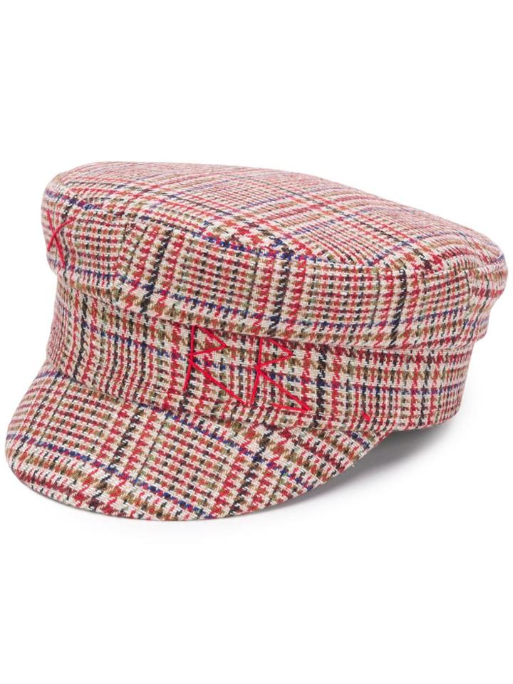 Ruslan Baginskiy Houndstooth Baker Boy Hat - Red
