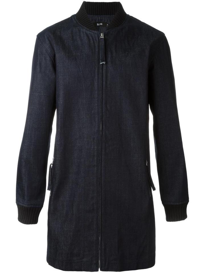 Blood Brother Denim Ribbed Collar Coat, Men's, Size: Medium, Blue, Cotton
