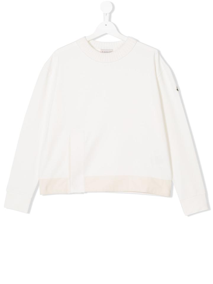 Moncler Kids Front Slit Sweatshirt - White