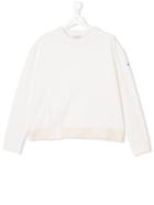 Moncler Kids Front Slit Sweatshirt - White