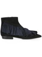 Jw Anderson Ruffle Ankle Booties - Black