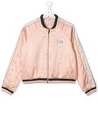 Stella Mccartney Kids Teen Embroidered Bomber Jacket - Pink