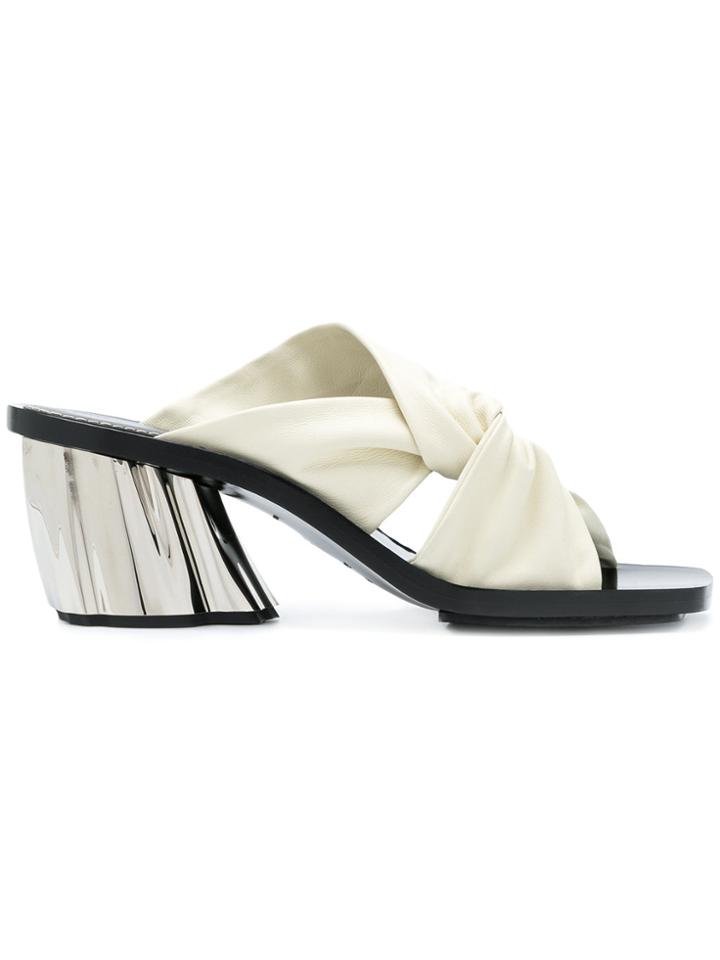 Proenza Schouler Twist Detail Mules - Nude & Neutrals
