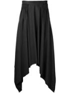 Kitx Ribbon Gathered Skirt, Women's, Size: 8, Black, Linen/flax/lyocell