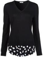 Altuzarra Polka Dot Detail Jumper, Women's, Size: Medium, Black, Polyamide/spandex/elastane/viscose/merino