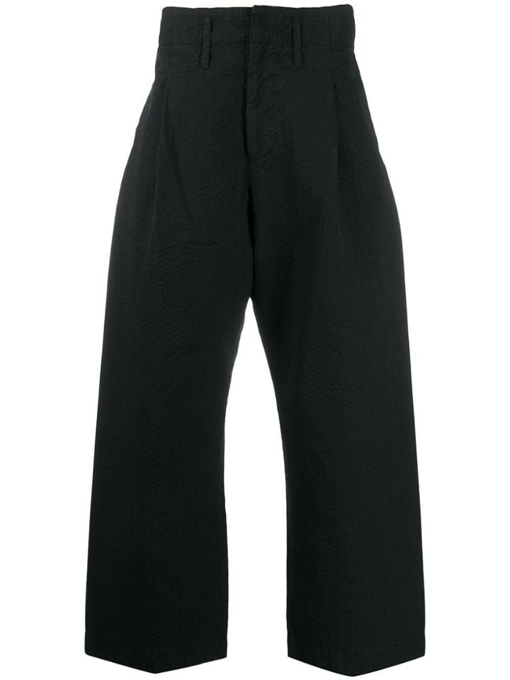 Craig Green Wide Leg Cropped Trousers - Black