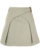 Dion Lee Panelled A-line Skirt - Green