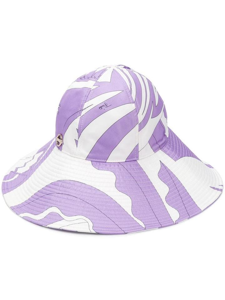 Emilio Pucci La Villa Print Hat - White