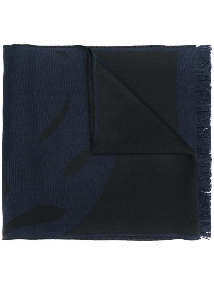 Alexander Mcqueen Oversized Skull Scarf - Blue