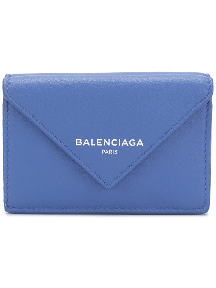 Balenciaga Bal Papier Mini Wallet - Blue