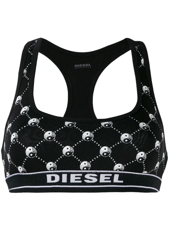 Diesel Yin Yang Cropped Top - Black