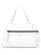 Hogan - Foldover Zip Tote Bag - Women - Leather - One Size, Women's, White, Leather